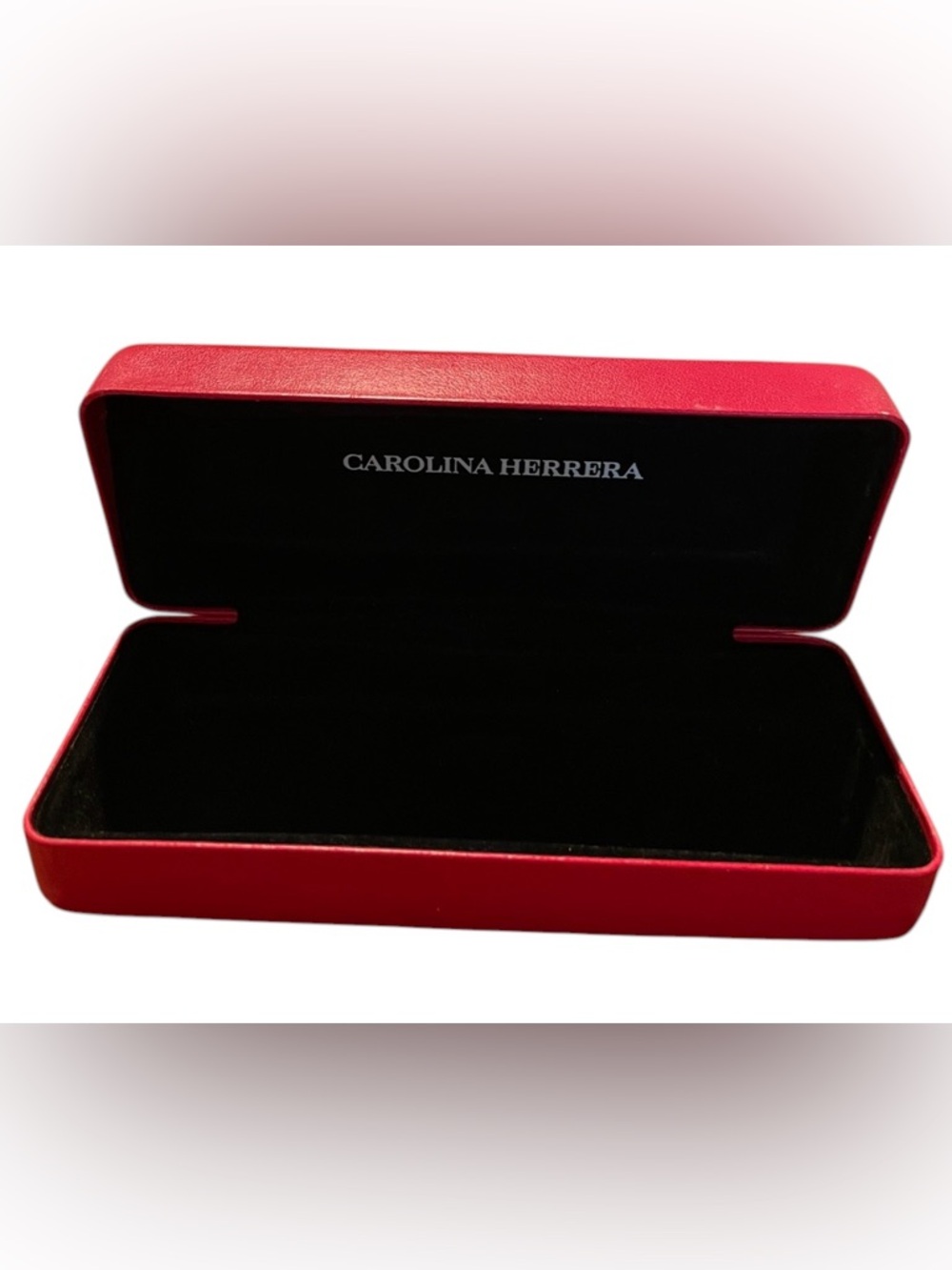 Carolina Herrera Red Hard Clamshell Carrying Case for Eyeglasses or Sunglasses